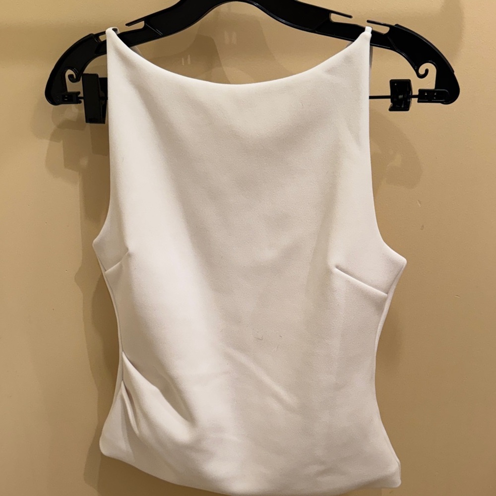 Babaton White Sleeveless Top